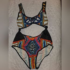 Colorful Geometric Women's One Piece Swimsuit